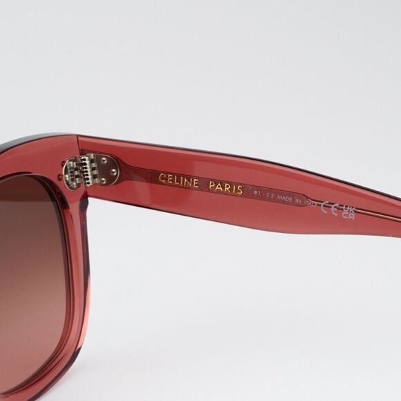 NEW Celine CL4002UN 74T Rose Pink Gradient Bordeaux Geometric Women Sunglasses - Picture 8 of 10